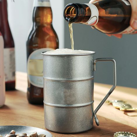 Mug à bière rond style rétro en acier inoxydable 304, forme bambou, idéal pour le camping, l'intérieur et l'extérieur, couleur vintage (1/5)