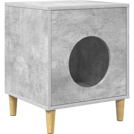 Niche pour chat, en béton, 42,5 x 40 x 53 cm, bois d'ingénierie