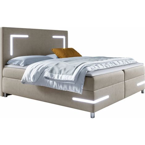 Cama continental Vallis, Fresh 1, Continental, Individuales, 120x200, Tapiz, Somieres, 120x212x120cm, LED (1/5)