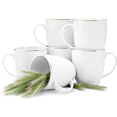 KONSIMO BOSS Becher-Set 380ml 6-tlg 6 Personen Porzellan, Weiß (1/2)
