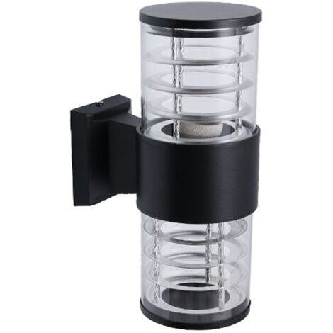 Luminaire d'extérieur haut et bas pour porche, applique murale extérieure moderne, luminaire extérieur noir pour patio, garage, jardin, porte d'entrée, entrée - 1 paquet (1/5)