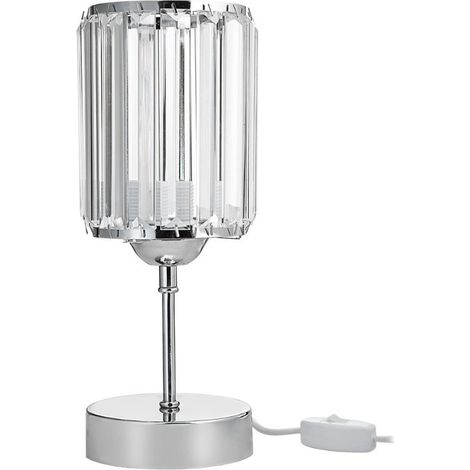 Tischlampe Alis aus Chrom und Lampenschirm mit Kristalleffekt MNG7079 (1/4)