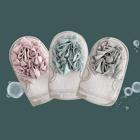 Gants de bain exfoliants pour hommes et femmes, éponge double face pour le corps entier, idéale pour nettoyer et apaiser la peau. (1/5)