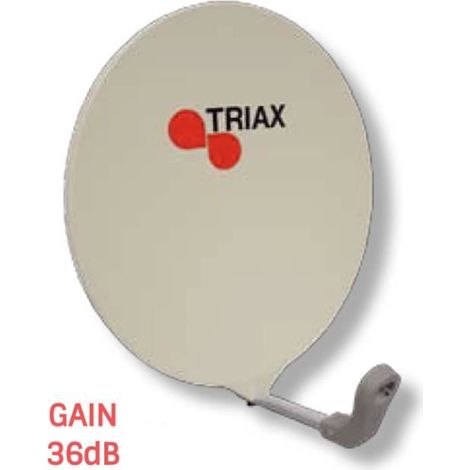 Antenne Parabolique - TRIAX - DAP 610 - 60CM - Crème - Gain 36dB - Résistante aux intempéries (1/4)
