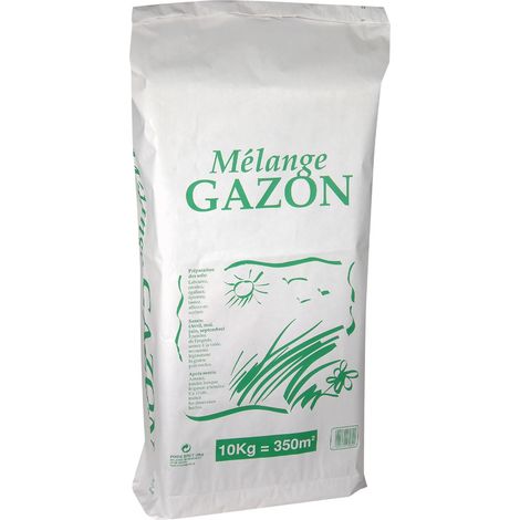 Gazon universel 10 Kg – Surface 350 m² – Exposition soleil – Composition 60% FE, 40% RGA – Semis mars à mai, septembre à octobre