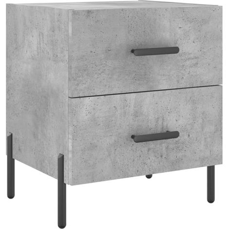 Maison Exclusive - Comodino Grigio Cemento 40x35x47,5 cm in Legno Multistrato