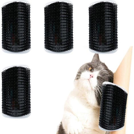 5 Stück Haustier-Bürstenkamm zum Spielen, Katzenspielzeug, Katzenecke, Selbstpfleger, Massagekamm mit Katzenminze, Katzengesichtskratzer (1/5)