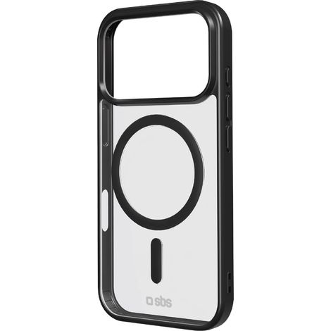 SBS iPhone 17 Pro Case – MagSafe, schwarz, farbige Ränder