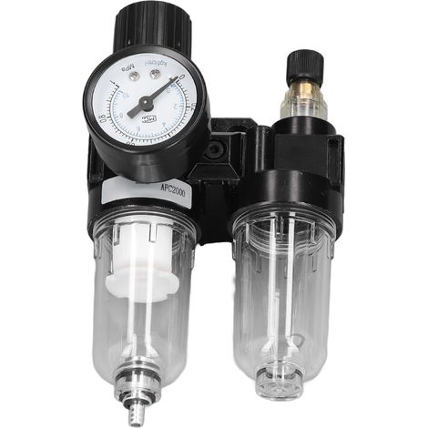Régulateur de filtre pneumatique, séparateur huile-eau, lubrificateur G1/4 pouce AFC2000 (1/5)