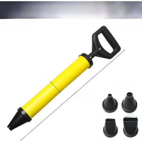 Pistolet à calfeutrer à ciment allongé transfrontalier manuel en acier inoxydable à quatre usages de 50 cm, pistolet à calfeutrer à ciment antivol pour porte ([Abs -4 en 1] peut être changé) (1/5)