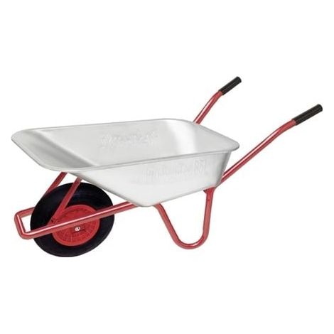 pro-bau-tec Schubkarre 85L Bauschubkarre 160kg Gartenkarre Luftreifen verzinkt (1/2)
