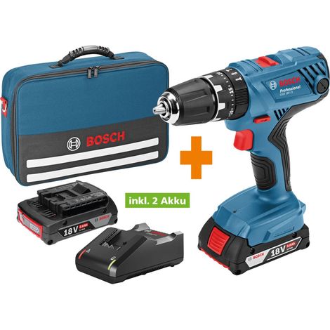 Bosch Akku-Schlagbohrschrauber GSB 18V-21 Professional 2Ah inkl 2 Akkus Bohren (1/9)