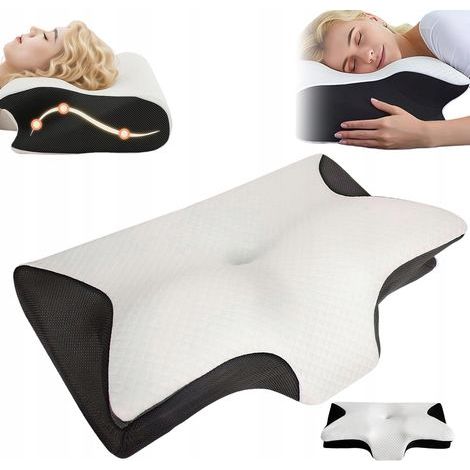 Ergonomisches Nackenstützkissen aus Memory-Schaum zur Linderung von Nackenschmerzen, Schmetterlingsmuster (1/5)
