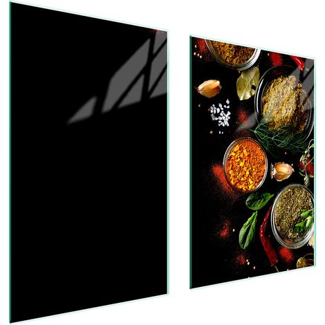 Glasschutzplatte für Küche 65x52 Gewürze (1/5)