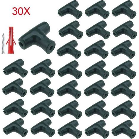 Kit de Fixation pour Grillages Mural 30 Pièces avec Vis d'ancrage pour Clôture et Cadre Métallique (1/4)