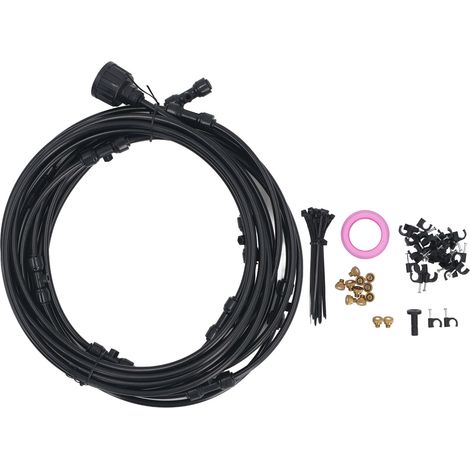 Kit de pulverización para jardín: mango ergonómico, boquilla de pulverización fina, manguera retráctil ligera, sistema de pulverización de baja presión. (1/5)