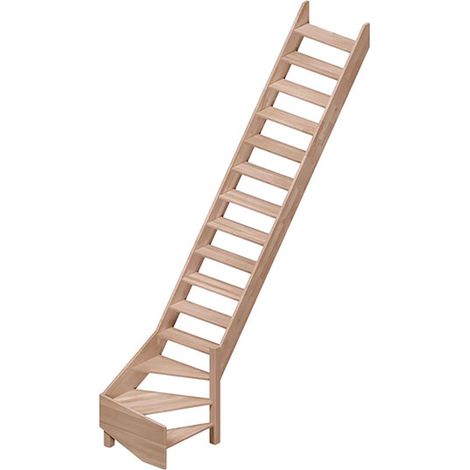 Escalier bois 15 marches - Hauteur à franchir 3.20m - Largeur 0,70m - ALSACE-LD-320