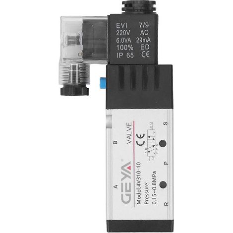 Pneumatisches Umkehrmagnetventil, elektrischer Luftschalter, 2 Positionen, 5-Wege-Wechselstrom 220 V, PT3/8 zur Steuerung (1/4)