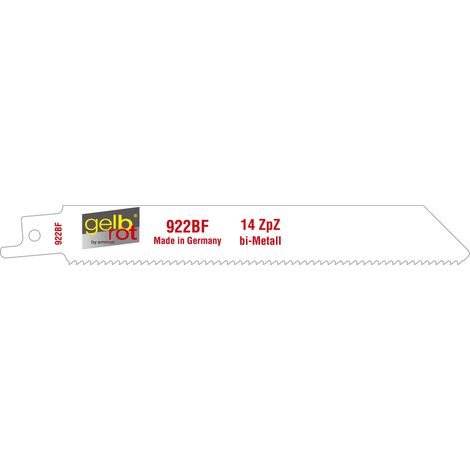 gelbrot Säbelsägeblätter Typ 922 BF Länge 150 mm Kunststoffbox mit 20 St. (1/2)