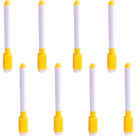 Marqueur Effaçable À Sec - Pointe Fine - Pour Tableau Blanc Et Surfaces Non Poreuses - Avec Aimant Intégré - Lot De 8 (1/5)