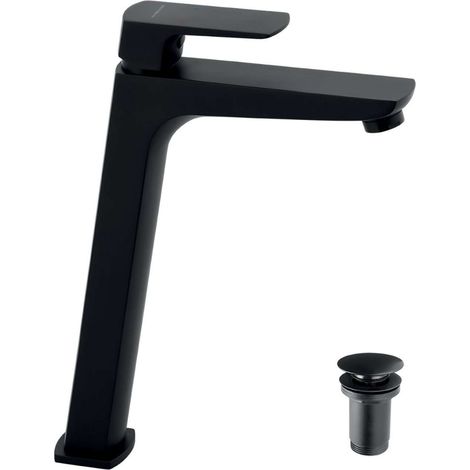 Novaservis Nobless Ego - Waschtischarmatur mit Ablauf, schwarz matt 43503,5 (1/2)