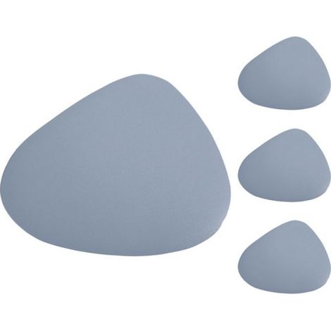 Sets de Table - Cuir PVC - Imperméable Antidérapant - Pour Table Ronde ou Rectangulaire - 36,5 x 45 cm - Bleu Clair - Lot de 4 (1/4)