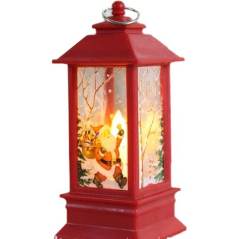 Décorations de Noël, petites lampes à vent, bougies, lumières, Père Noël, bonhomme de neige, veilleuse, cadeaux de Noël, décorations de bureau (1/5)
