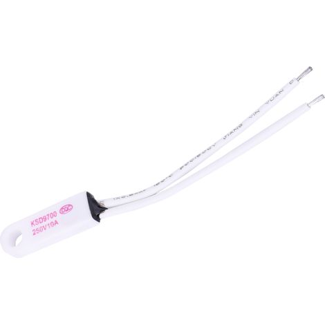 Interrupteur thermique KSD9700 normalement fermé, sonde céramique 40-150°C, 250V 10A, seuil 145°C, régulation de température (1/5)