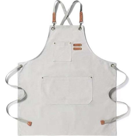 Tablier de travail en toile - Beige - 6875 cm - anti-poussière, anti-salissure, résistant à l\'usure