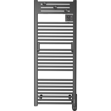 Radiateur sèche serviettes à inertie fluide NOIROT ACTIBAIN CONNECT 750W noir connecté (1/3)