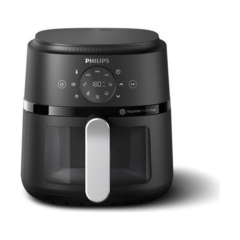 Philips – Friteuse sans huile 1300 W – Technologie Rapid Air – Capacité 4.1L – Cuisson saine et croustillante – Noir et gris