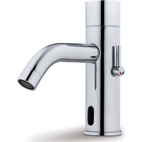 Robinet salle de bain infrarouge mitigeur de lavabo électronique chrome (1/2)