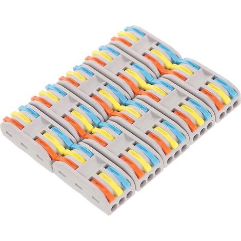 Lot de 10 blocs de connexion 3 entrées/3 sorties pour raccord rapide électrique-3.9X1.8cm (1/3)