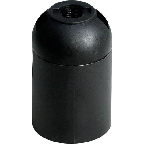 GSC 101530005 Portalámparas termoplástico liso E27 Negro (1/4)