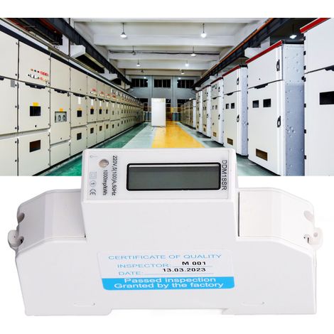 Compteur d'énergie intelligent monophasé DDM18SR 220 V CC avec interface RS485 et écran LCD (5-100 A). Il est doté d'un écran LCD rétroéclairé et d'une communication à distance via RS485. (1/5)