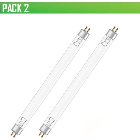 Tubo esterilizador germicida UV de 8 W, luz desinfectante ultravioleta, tubos fluorescentes UV, lámpara ultravioleta, 28,5 x 1,6 cm (8 W T5, paquete de 2)