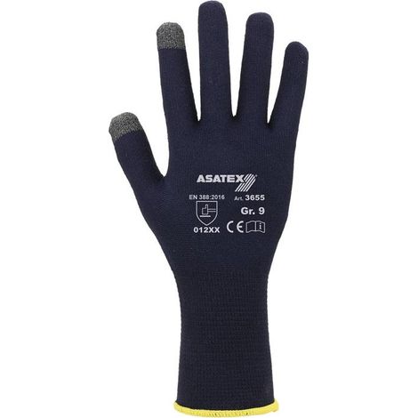 ASATEX 3655/9 Feinstrickhandschuhe für Smartphones und Touchscreens Größe 9 dunk