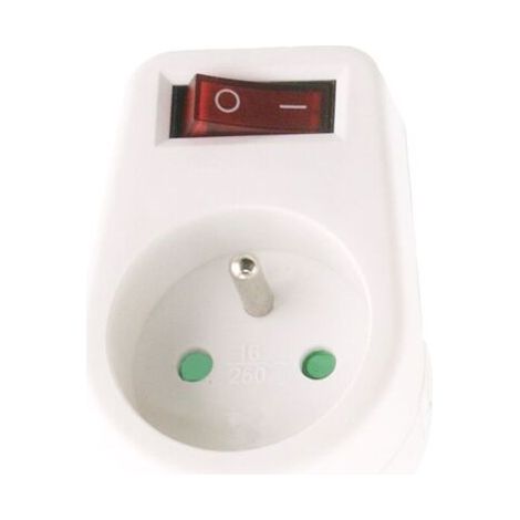 Prise 16 A avec interrupteur et voyant lumineux, transformateur de courant, petit interrupteur rotatif (1/2)