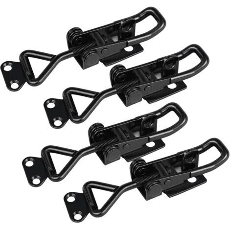 4 Pièce Loquet a Bascule, Loquet à bascule en Métal, Fermeture à Levier en Métal, Pince à Bascule Réglable - Pour Aux Armoires, Portes, Caisses, Remorques Capacité (1/5)