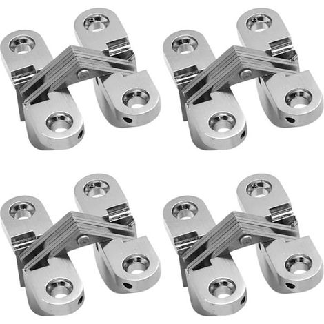 Cerniere invisibili in acciaio inox da 1-3/4", cerniera a croce invisibile a 180 gradi (1/5)