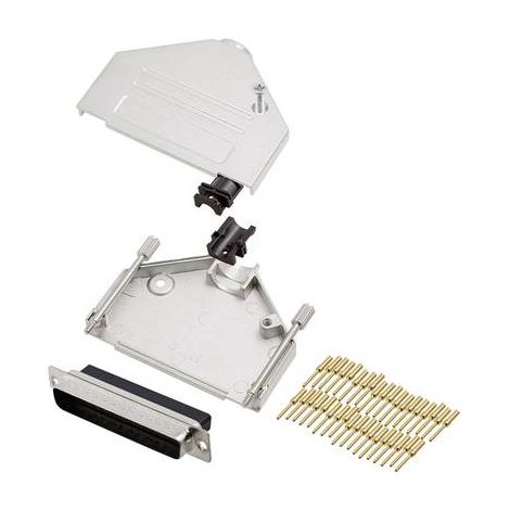 Kit embase SUB-D mâle mâle, droit 37 pôles encitech DTZK37-DBCP-K 6355-0050-04 180 ° à sertir 1 pc(s