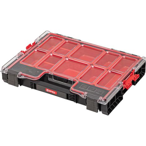 QBRICK Caja surtida - Revista de piezas pequeñas - 450 x 360 x 80 mm - Caja de herramientas de clasificación premium con cubos extensibles - Estuche de clasificación Organza Pro Series