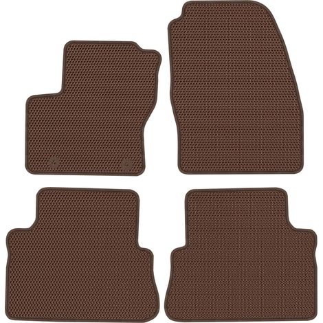 Tappetini dedicati per Ford C-Max II 5 posti dal 2010 al gennaio 2012 - EVA a nido d'ape marrone (1/5)