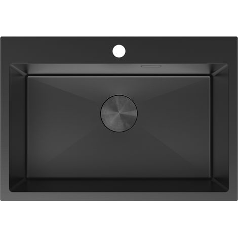 Mexen Solix évier en acier inoxydable 1 bac 650 x 450 mm, noir - 6403651000-70 (1/5)