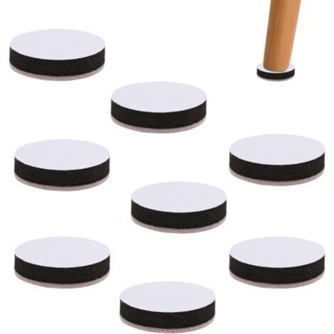Self-adhesive furniture risers – Set of 8, adjustable height (1.65 cm or 6 cm), for tables, chairs, sofas, beds and furniture