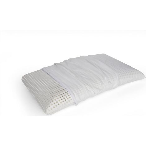 Talamo Italia Cuscino per letto, 100% Made in Italy, Guanciale sfoderabile a "saponetta" in Memory Foam forato, Anallergico e Traspirante, 70x40xh12 cm, con imballo rinforzato (1/4)