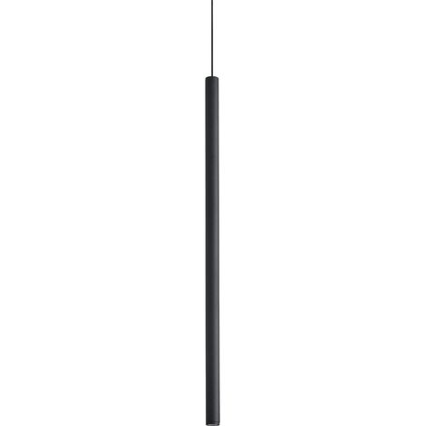 Ideal Lux LOOK Suspension extra-plate de 40 cm, noire, 1 LED 220 lm 3000 K