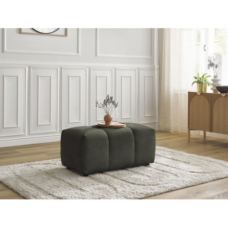 BOBOCHIC - Pouf ROXELANE tissu chiné Vert (1/5)