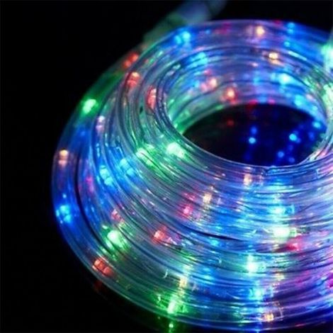 Tubo Luci Led Per Addobbi decorazioni di Natale 20 Metri multicolor Esterno ed Interno rgb Controller 8 giochi (1/4)