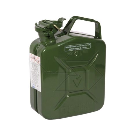 Tanica in acciaio metallo carburante miscela benzina giardinaggio 5 litri 320410